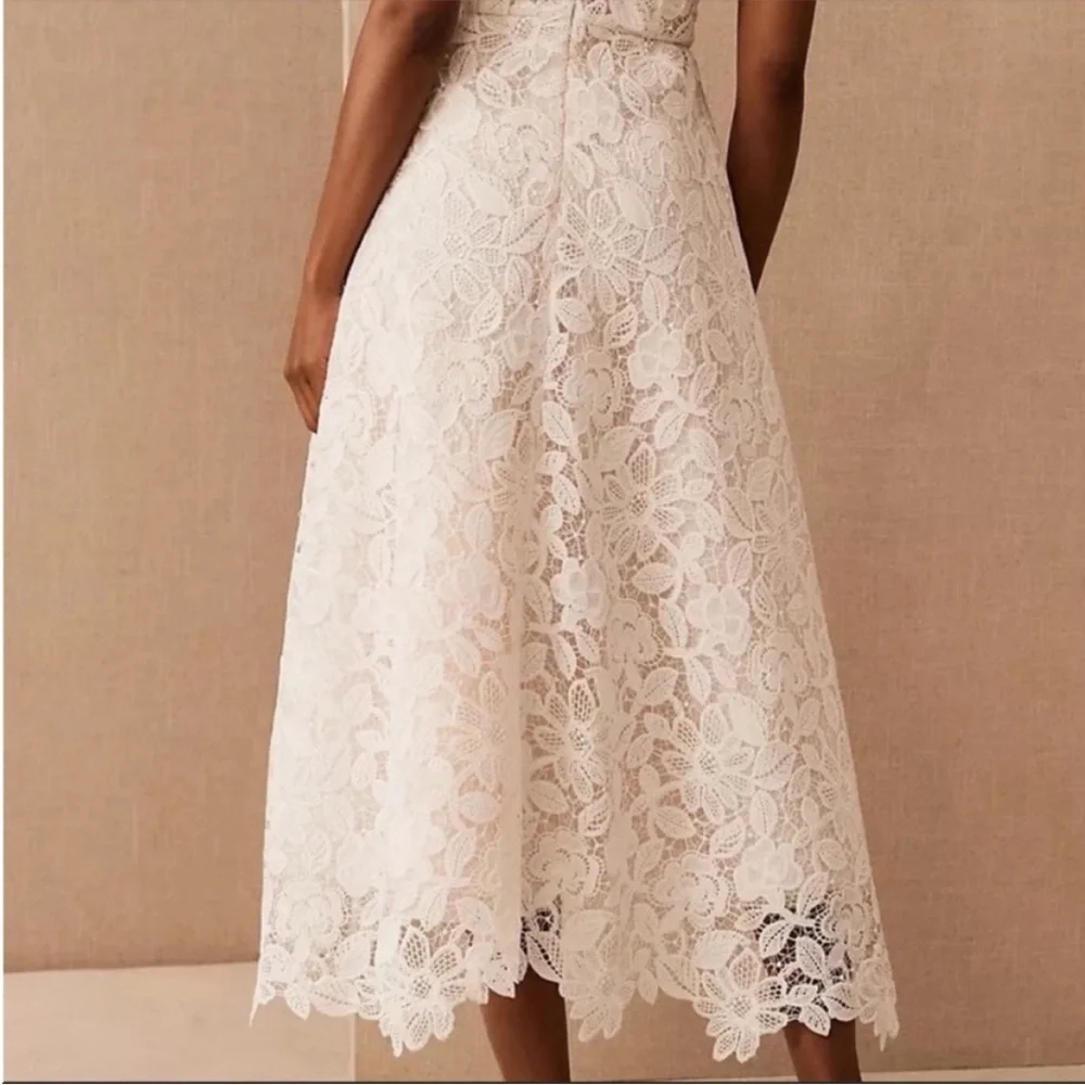 ANTHROPOLOGIE BHLDN Sachin & Babi Tate Midi Dress Floral Lace Strapless Size 2 - Picture 5 of 16